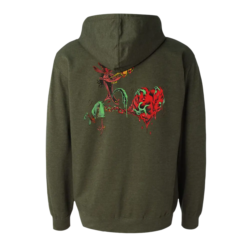 ’Blood Related’ - Army Heather Pullover Hoodie - Misc
