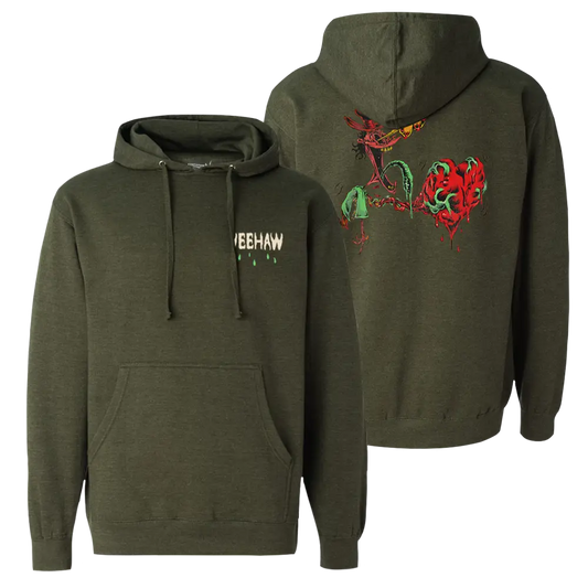 ’Blood Related’ - Army Heather Pullover Hoodie - Misc