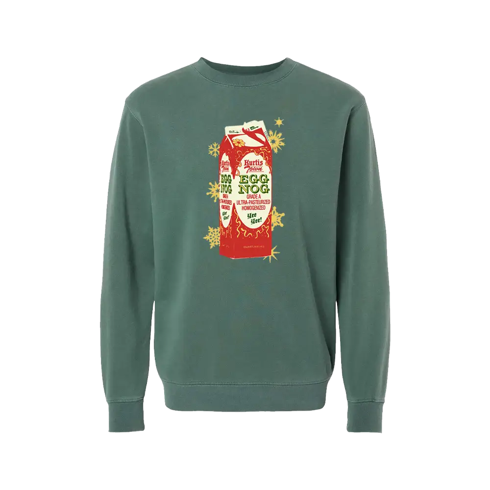 Egg Nog Pigment Alpine Green Crewneck Sweatshirt
