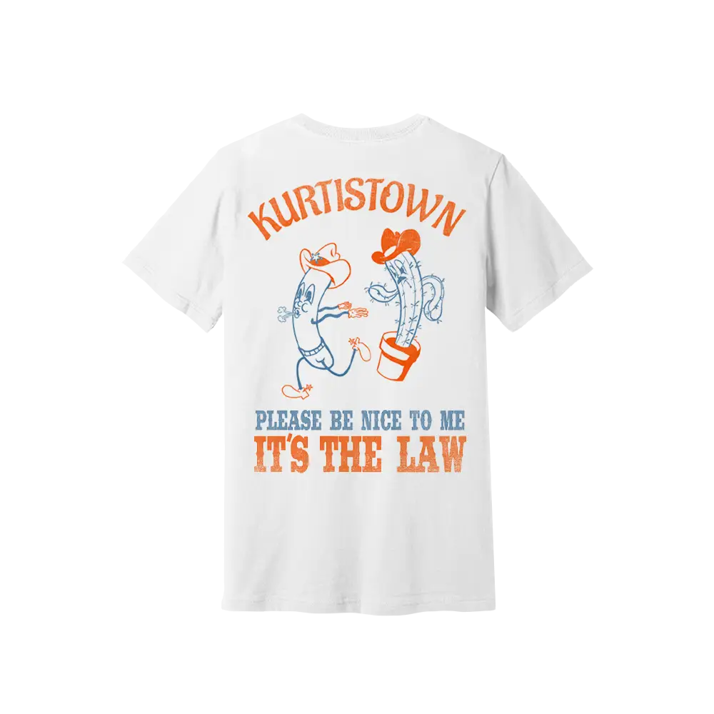 Please Be Nice To Me Pickle and Cactus White Tee - T-Shirt