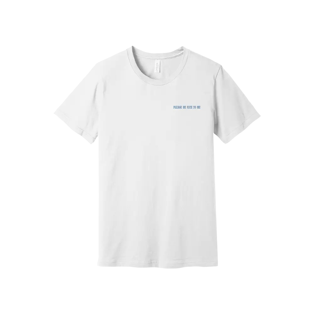 Please Be Nice To Me Pickle and Cactus White Tee - T-Shirt