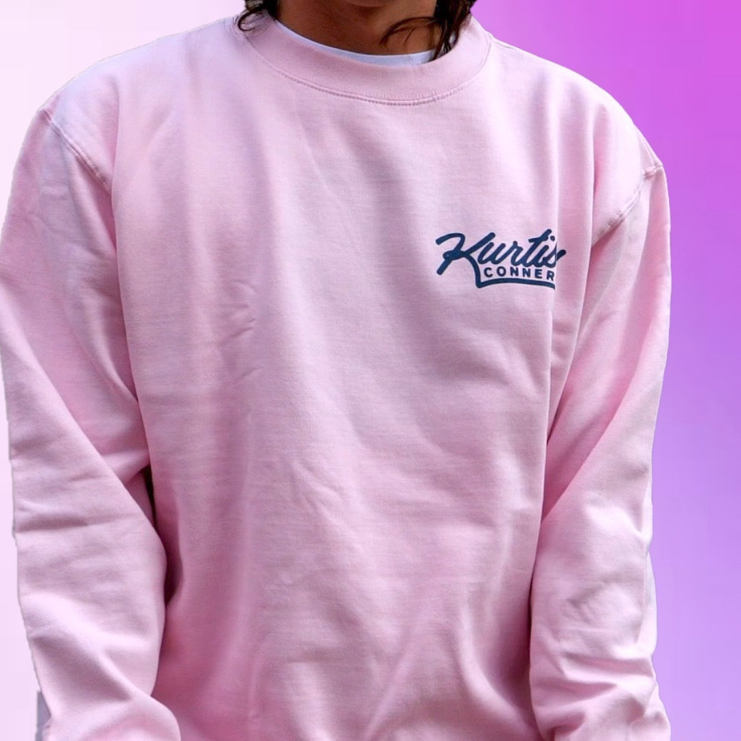 Pink crew sweatshirt hot sale